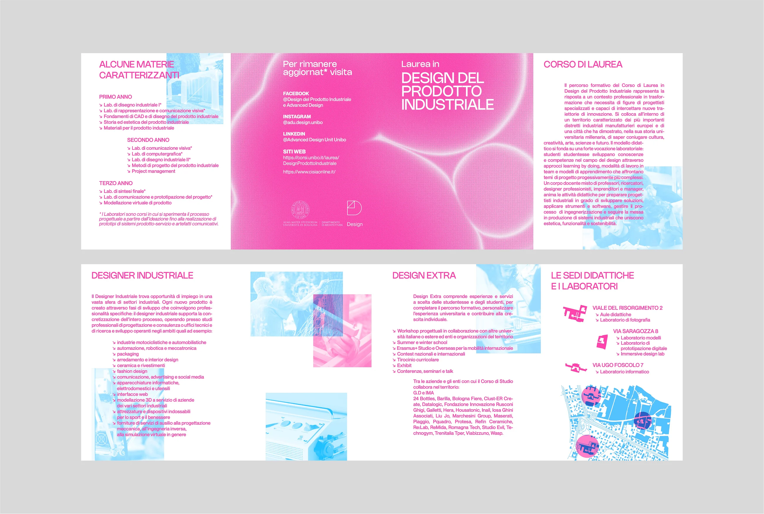 Immagine fronte e retro del flyer Laurea triennale