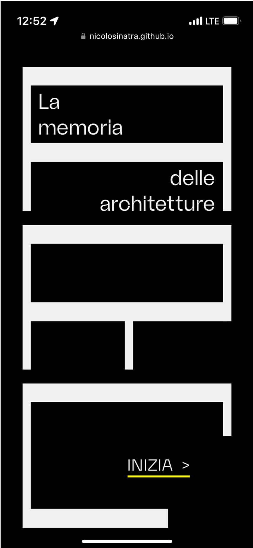 Mockup della web app del progetto ARC