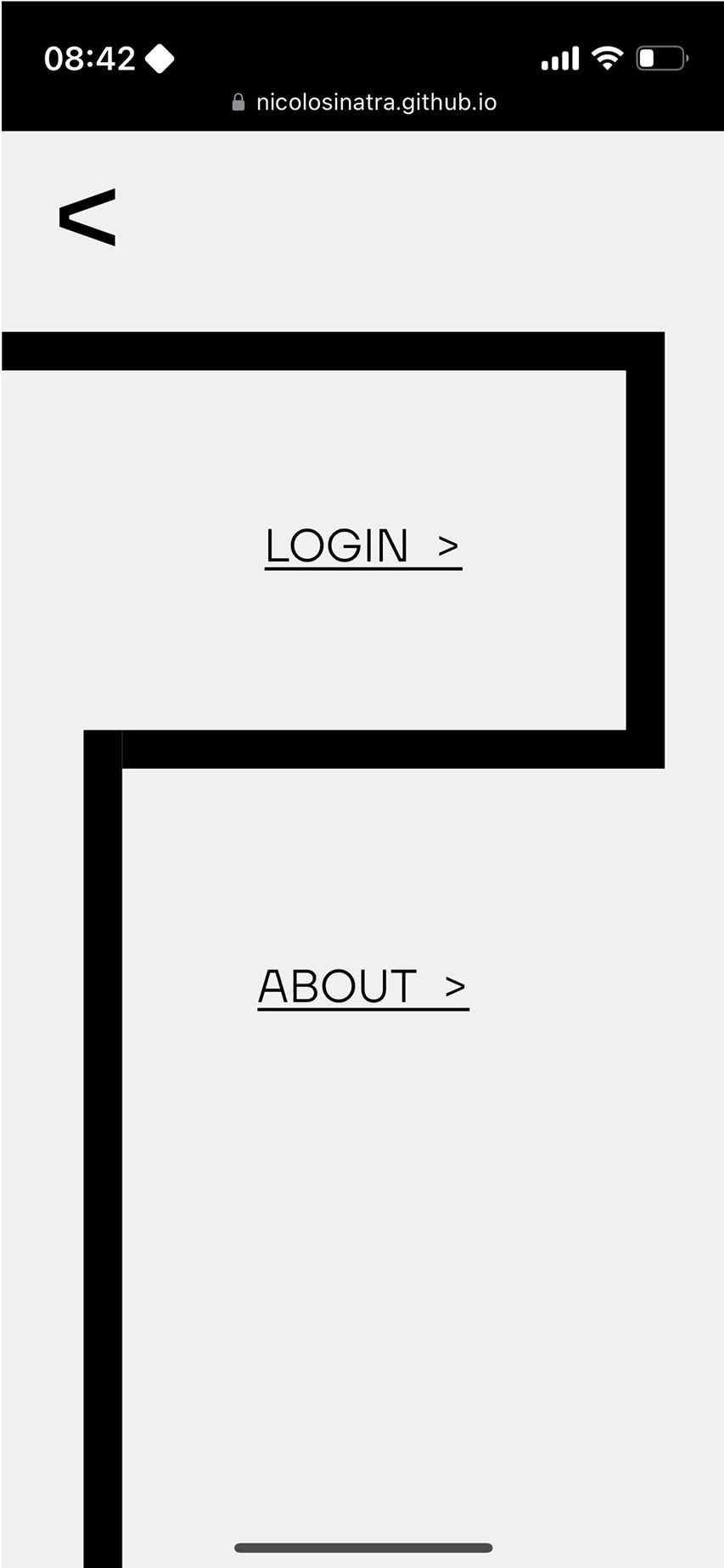 Mockup della web app del progetto ARC