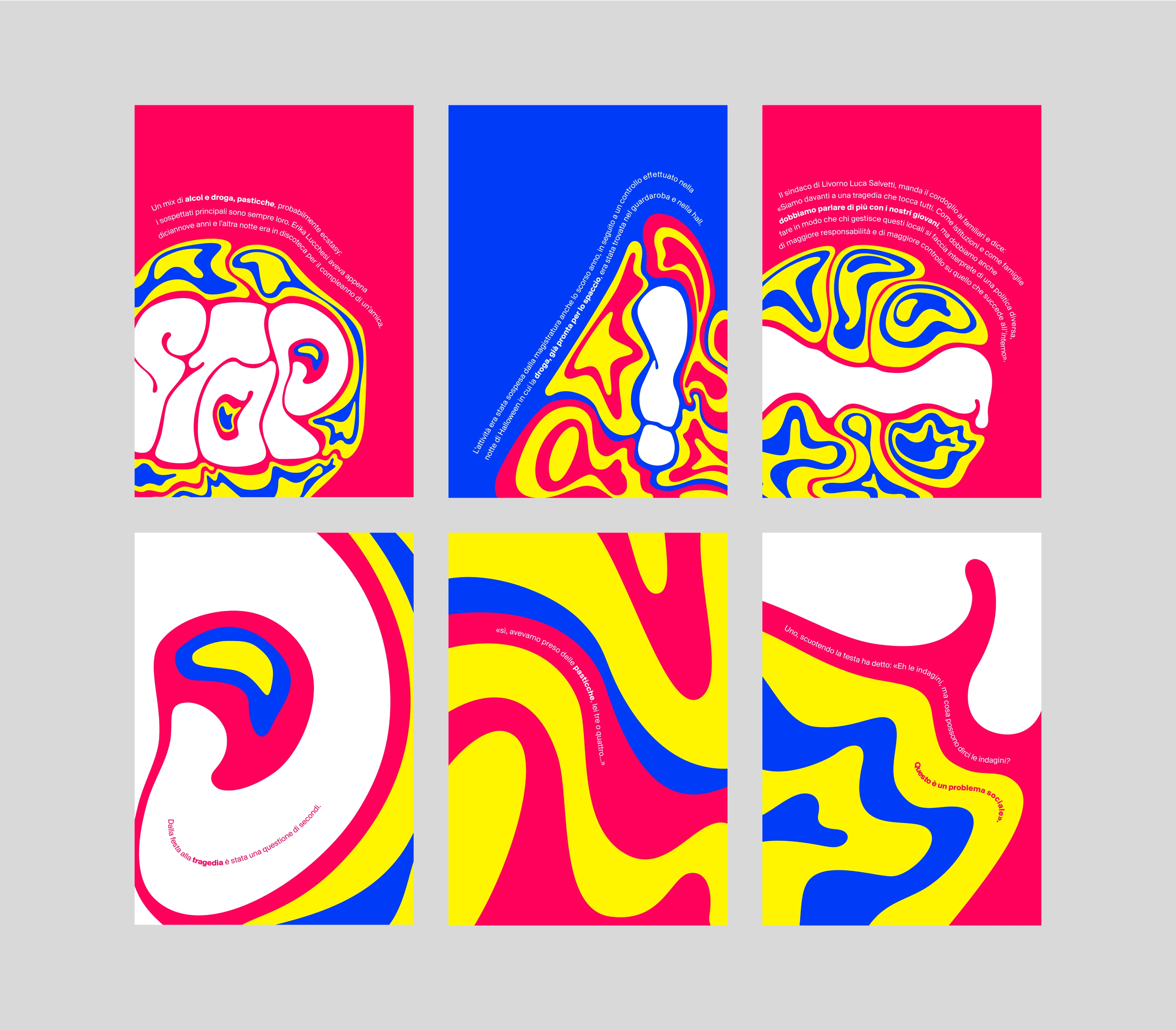 tazebao realizzati per il progetto