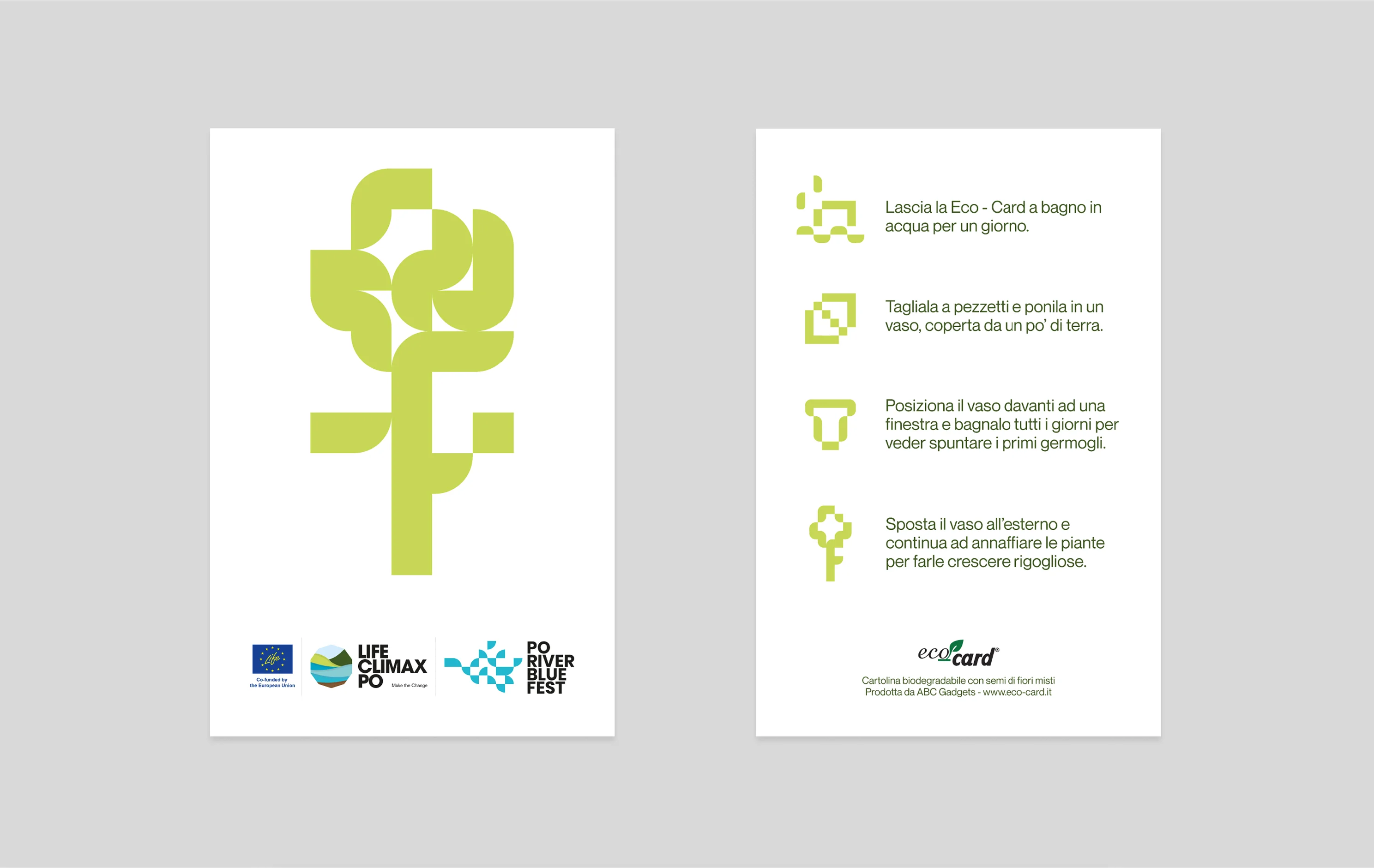 Immagine vettoriale della grafica delle eco-cards