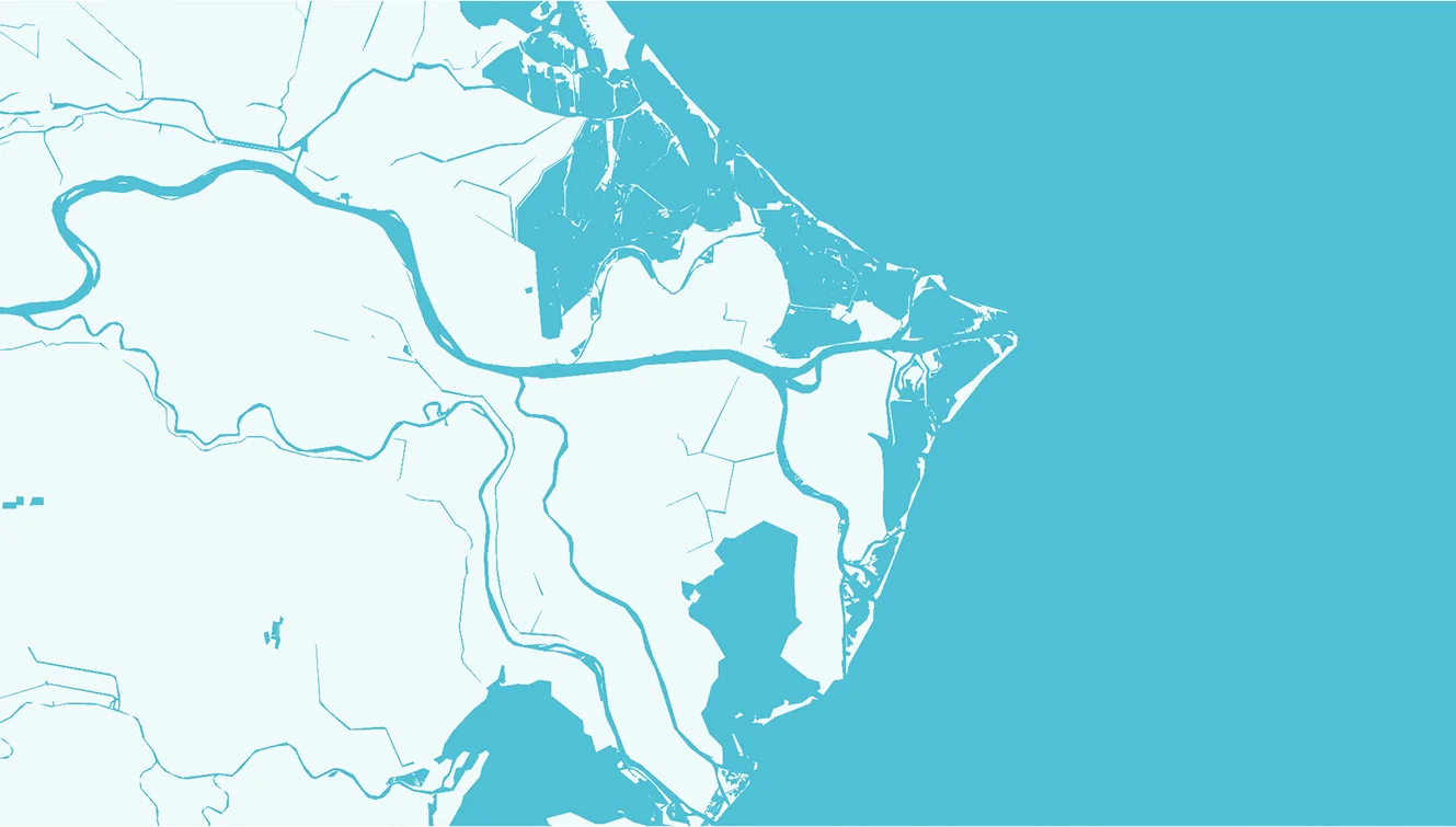 Cartina idrografica del Delta Del Po